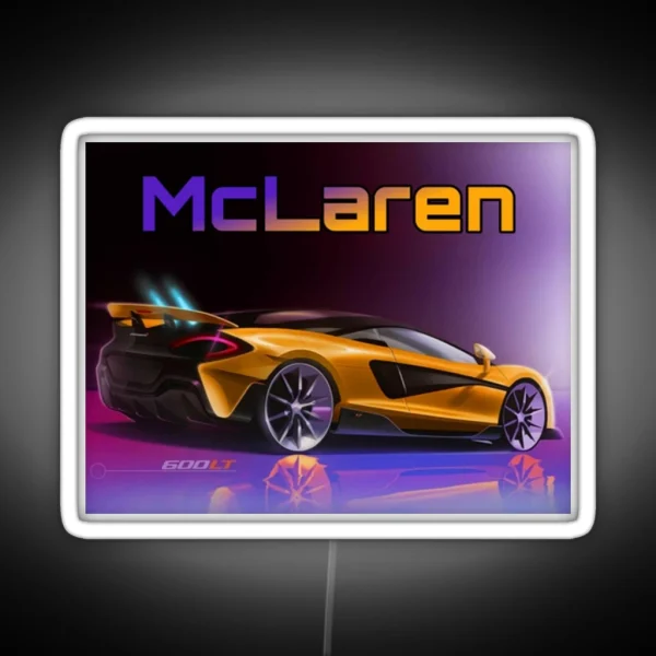 Mclaren In Gradient Metallic Color RGB Neon Sign