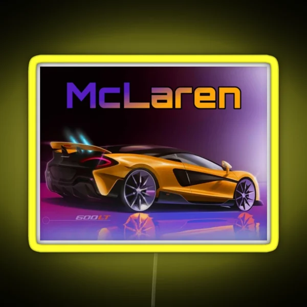 Mclaren In Gradient Metallic Color RGB Neon Sign