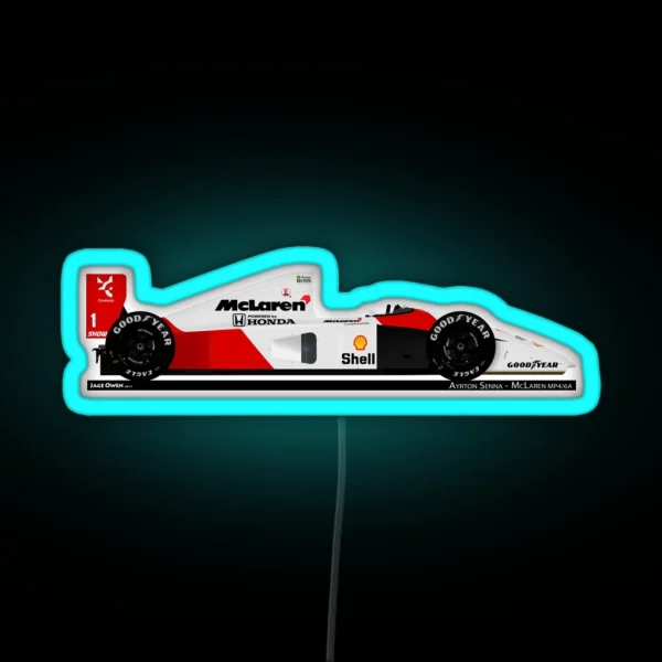 Mclaren MP4 6 Ayrton Senna RGB Neon Sign