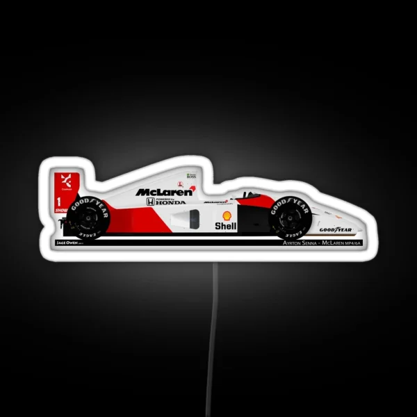 Mclaren MP4 6 Ayrton Senna RGB Neon Sign