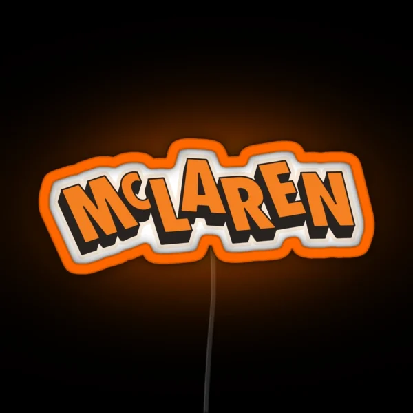 Mclaren Retro Title RGB Neon Sign