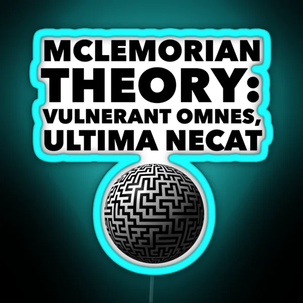 Mclemorian Theory Vulnerant Globe RGB Neon Sign