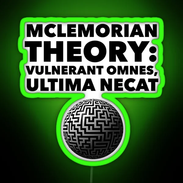 Mclemorian Theory Vulnerant Globe RGB Neon Sign