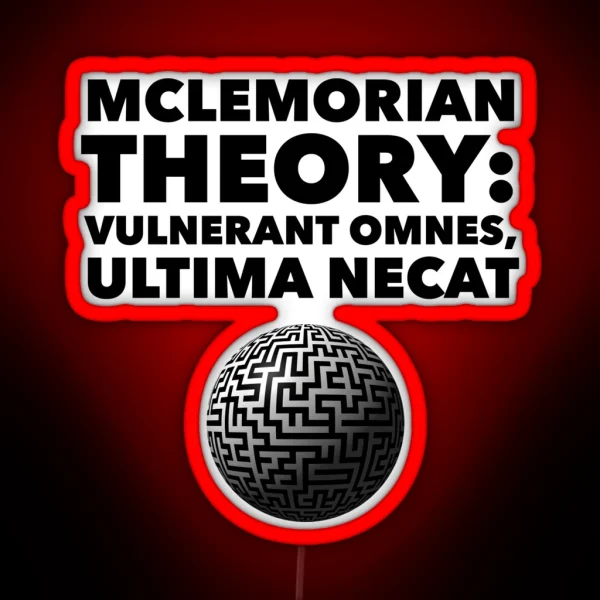 Mclemorian Theory Vulnerant Globe RGB Neon Sign