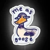 rgb neon sign me as a goose