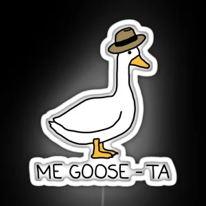 Me Goose Ta Funny Mexican Spanish Goose Pun RGB Neon Sign