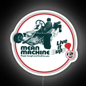 Mean Machine Rupp Kart 1970s Vintage Karting RGB Neon Sign