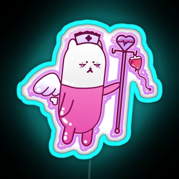 Medi Kawaii Menhera Nurse Puppill RGB Neon Sign