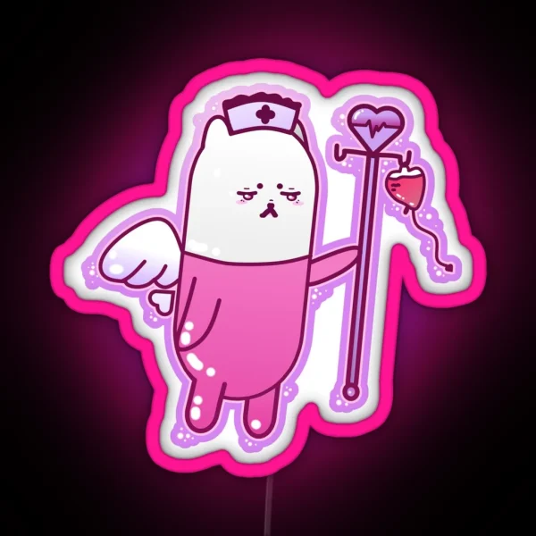 Medi Kawaii Menhera Nurse Puppill RGB Neon Sign