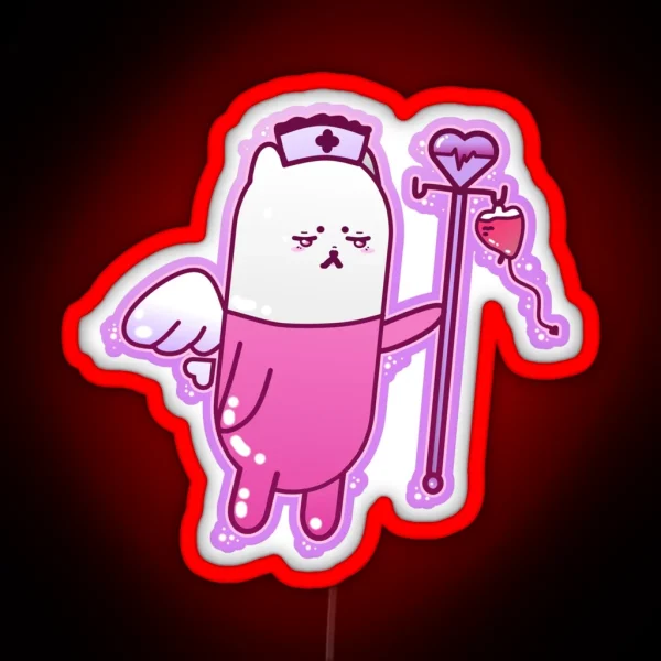 Medi Kawaii Menhera Nurse Puppill RGB Neon Sign