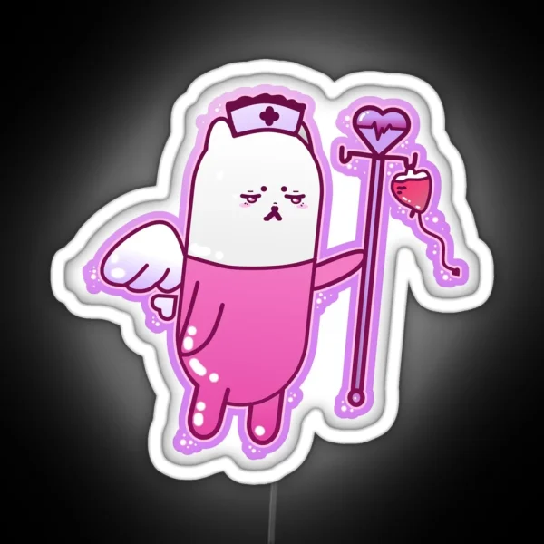 Medi Kawaii Menhera Nurse Puppill RGB Neon Sign