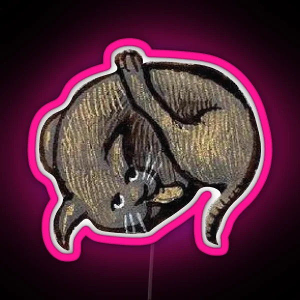 Medieval Cat Meme RGB Neon Sign