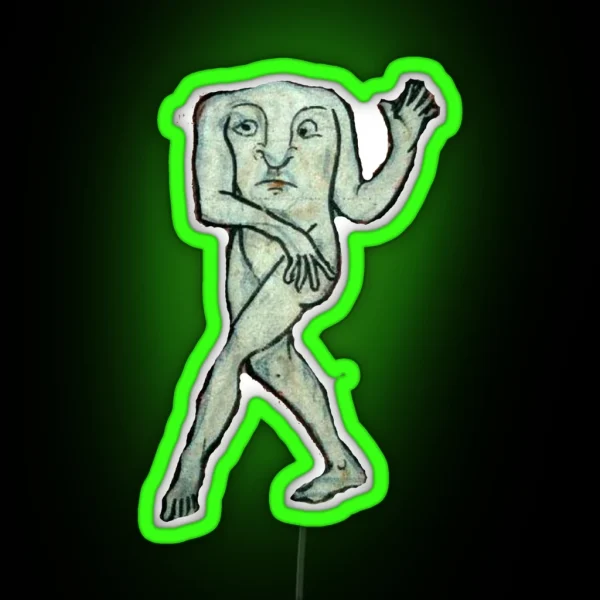 Medieval Creature Meme RGB Neon Sign