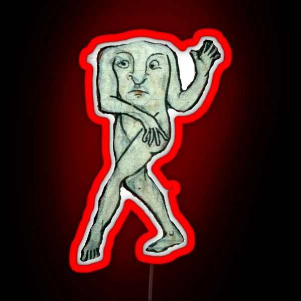 Medieval Creature Meme RGB Neon Sign
