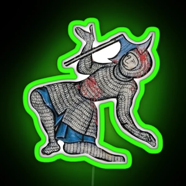 Medieval Knight Meme RGB Neon Sign