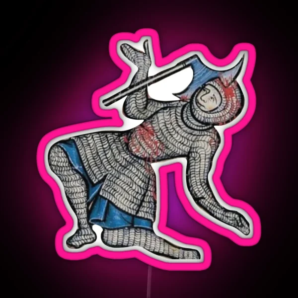 Medieval Knight Meme RGB Neon Sign