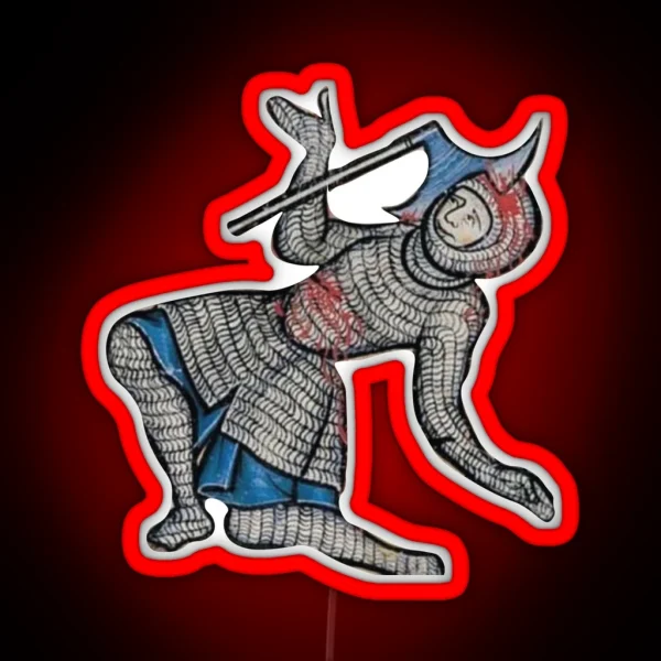 Medieval Knight Meme RGB Neon Sign