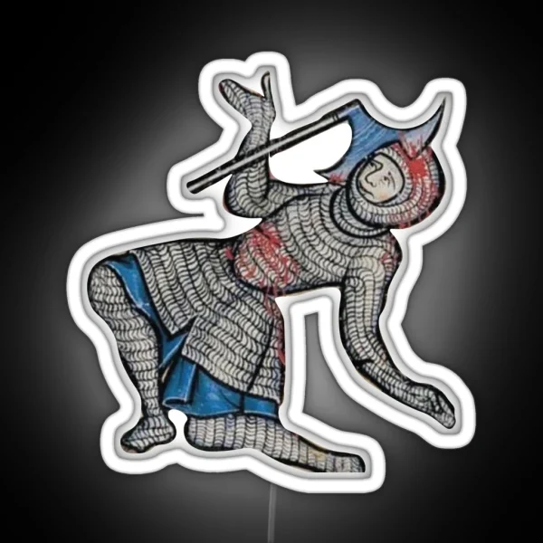 Medieval Knight Meme RGB Neon Sign