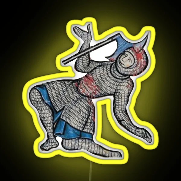 Medieval Knight Meme RGB Neon Sign