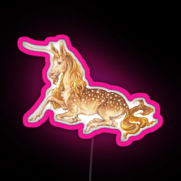 Medieval Unicorn I RGB Neon Sign