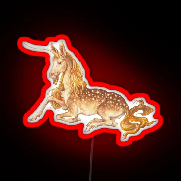 Medieval Unicorn I RGB Neon Sign