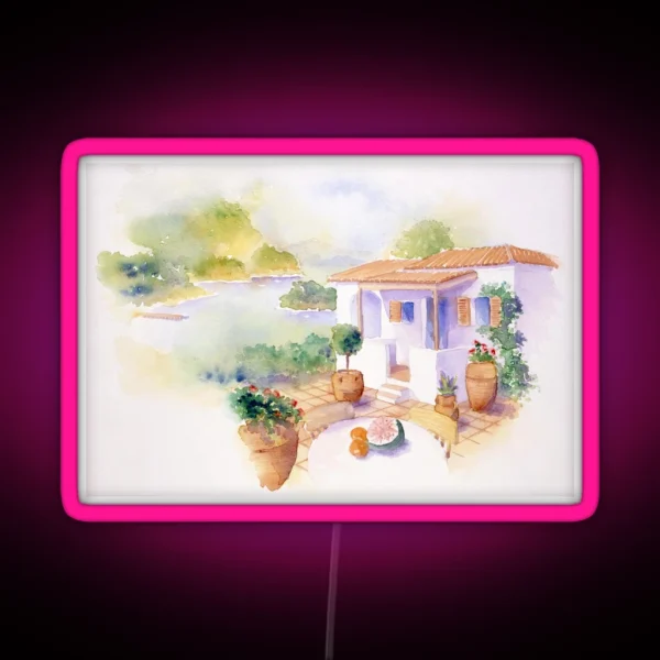 Mediterranean Villa RGB Neon Sign