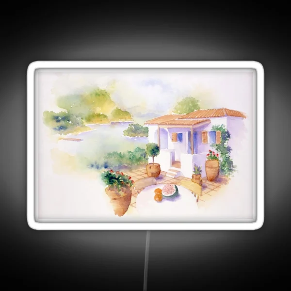 Mediterranean Villa RGB Neon Sign
