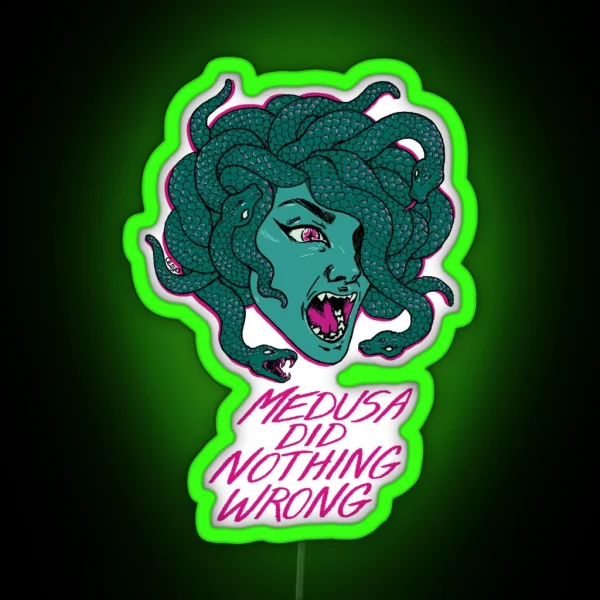 MEDUSA DID NOTHING WRONG RGB Neon Sign