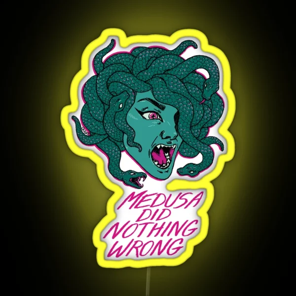 MEDUSA DID NOTHING WRONG RGB Neon Sign