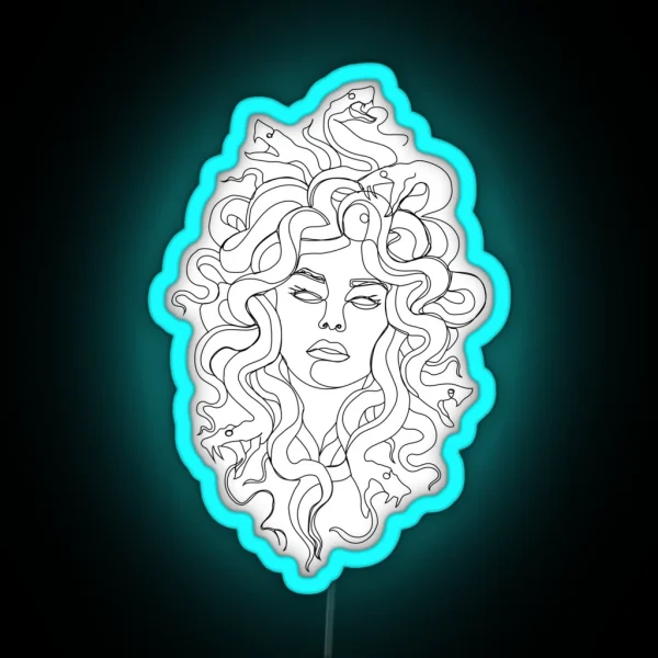 Medusa Line Art RGB Neon Sign