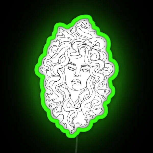Medusa Line Art RGB Neon Sign