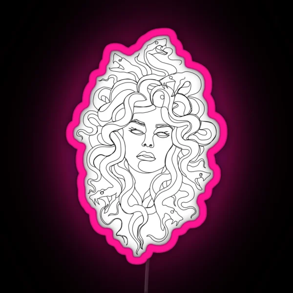 Medusa Line Art RGB Neon Sign