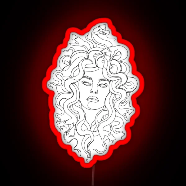 Medusa Line Art RGB Neon Sign