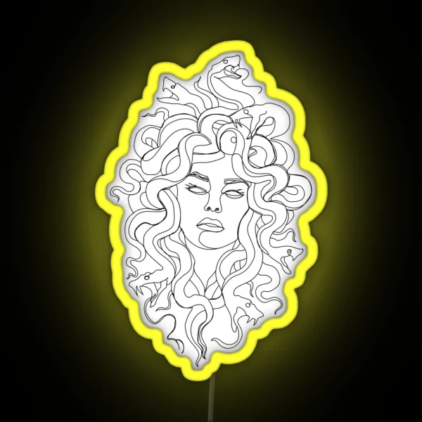 Medusa Line Art RGB Neon Sign