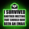 Meeting Email Neon Sign in RGB Green Colors