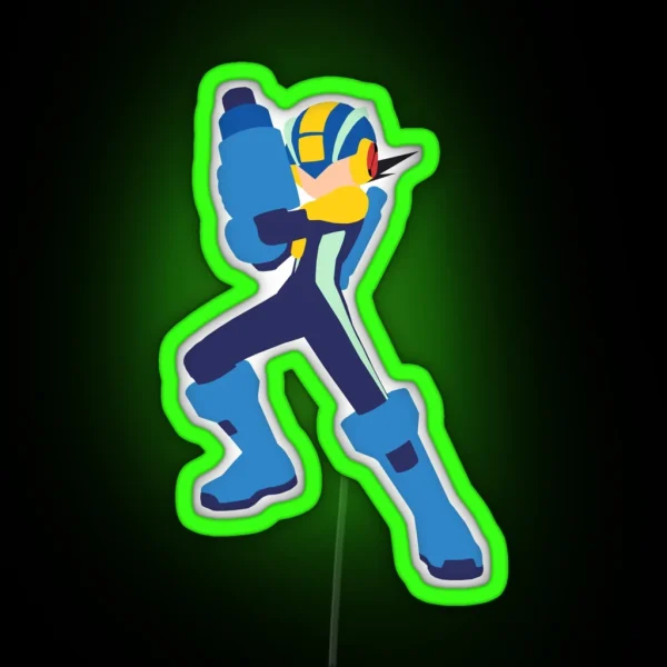 Megaman Exe Minimalism RGB Neon Sign