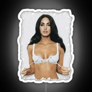Megan Fox Oil Paint Art Classic RGB Neon Sign