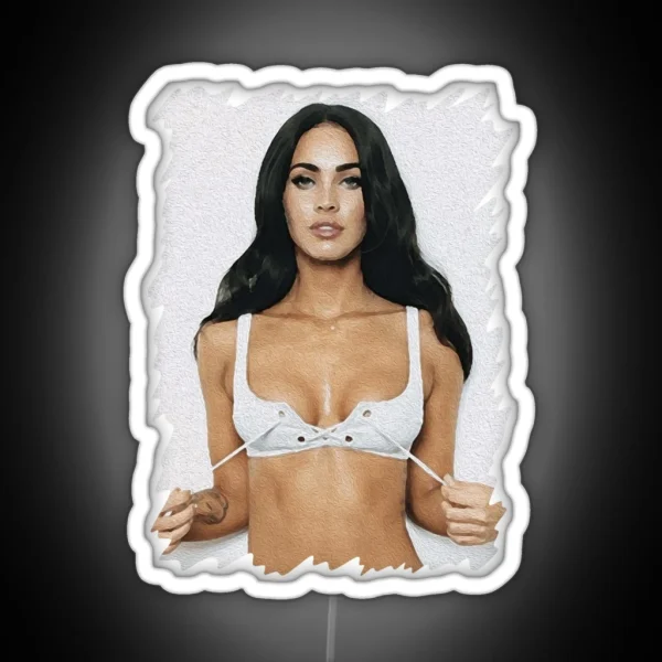 Megan Fox Oil Paint Art Classic RGB Neon Sign