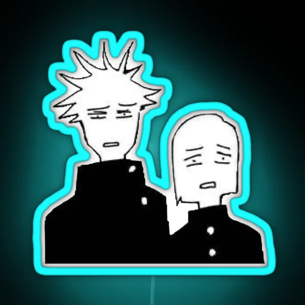Megumi Fushiguro And Nobara Kugisaki Jjk Chibi RGB Neon Sign