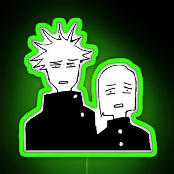 Megumi Fushiguro And Nobara Kugisaki Jjk Chibi RGB Neon Sign