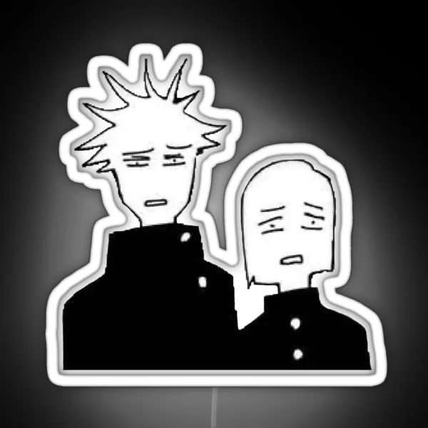 Megumi Fushiguro And Nobara Kugisaki Jjk Chibi RGB Neon Sign
