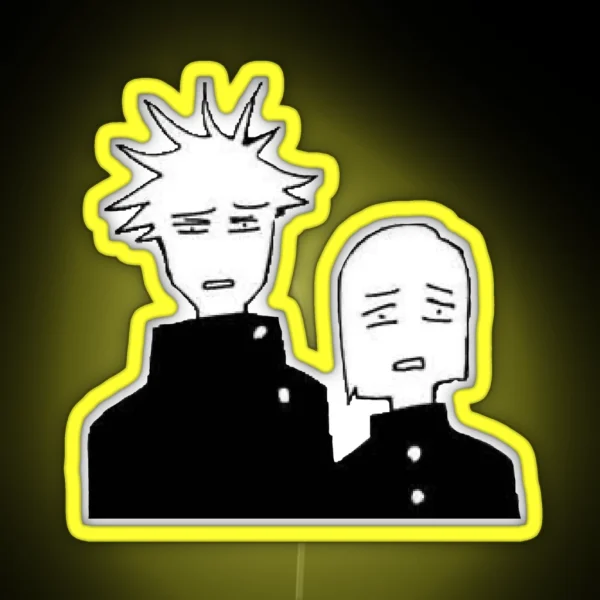 Megumi Fushiguro And Nobara Kugisaki Jjk Chibi RGB Neon Sign