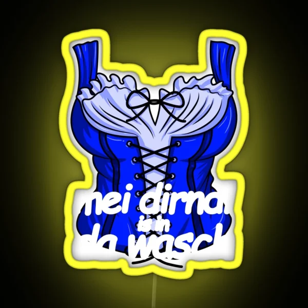 Mei Dirndl Is In Da Wasch Women S Dirndl Costume RGB Neon Sign