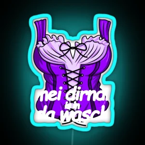 Mei Dirndl Is In Da Wasch Women S Dirndl Costume Oktoberfest Gear RGB Neon Sign