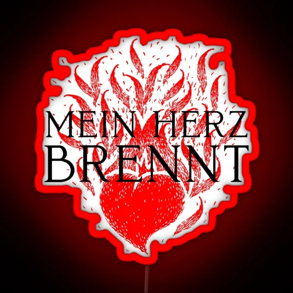 Mein Herz Brennt RGB Neon Sign