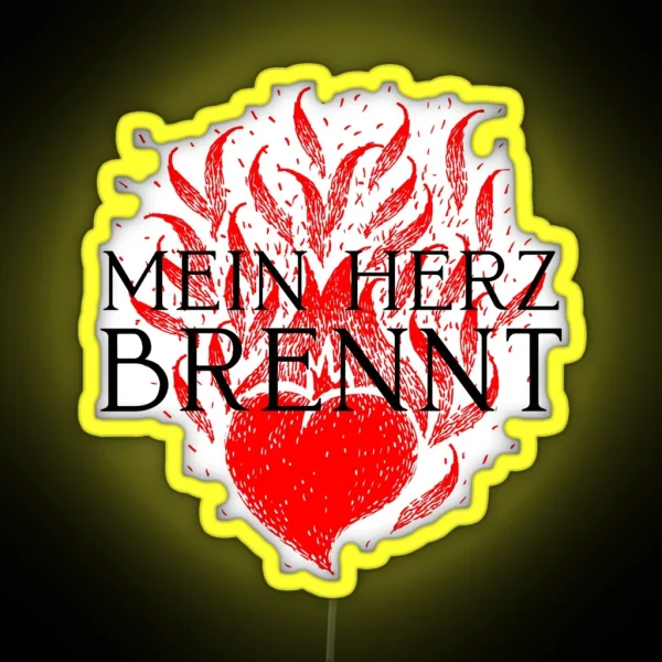 Mein Herz Brennt RGB Neon Sign