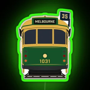 Melbourne Tram W Class Front View RGB Neon Sign