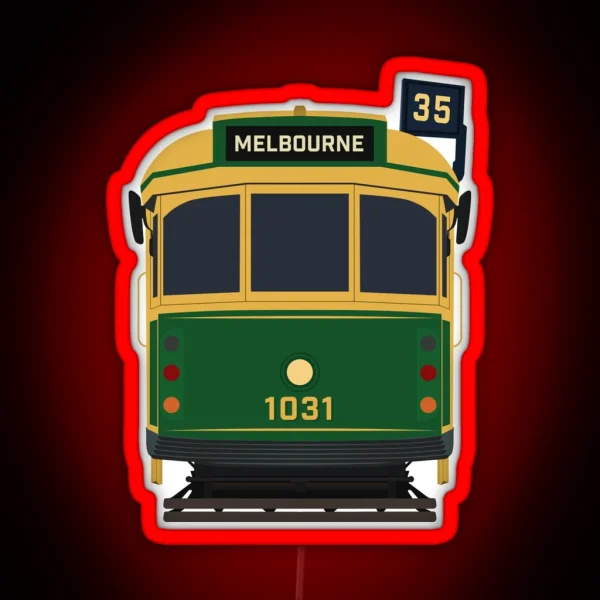 Melbourne Tram W Class Front View RGB Neon Sign