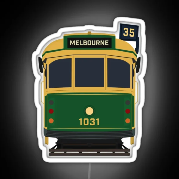 Melbourne Tram W Class Front View RGB Neon Sign