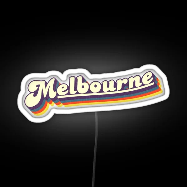 Melbourne VIC Retro Rainbow RGB Neon Sign